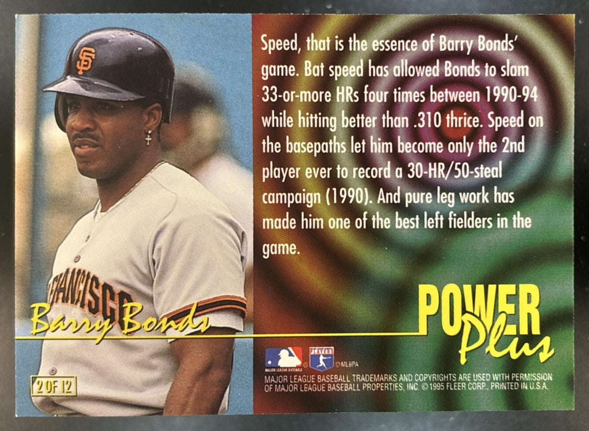 1996 Fleer Ultra Barry Bonds Power Plus #2 San Francisco Giants