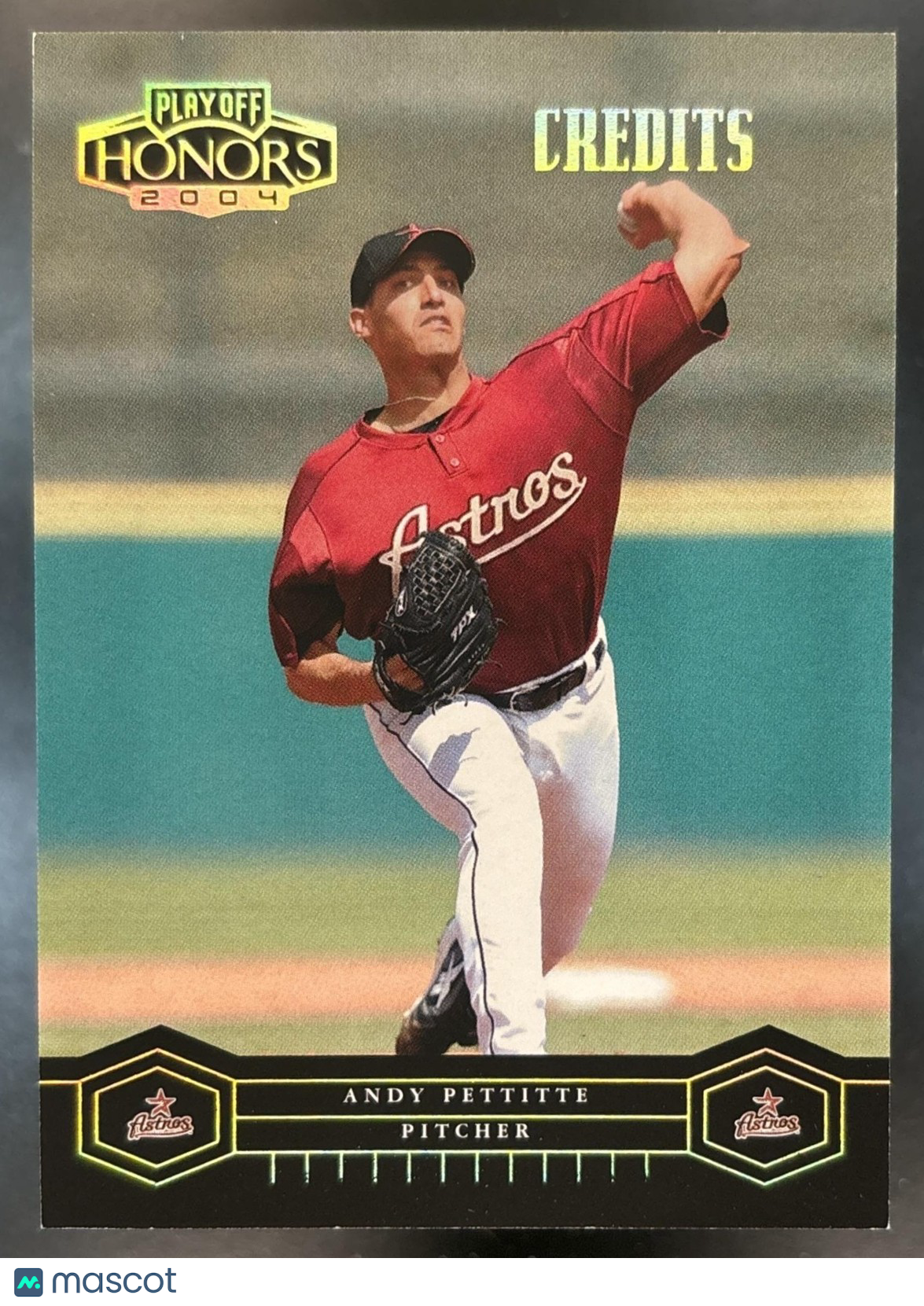 2004 Playoff Honors Andy Pettitte Credits Gold /25 #85 Houston Astros