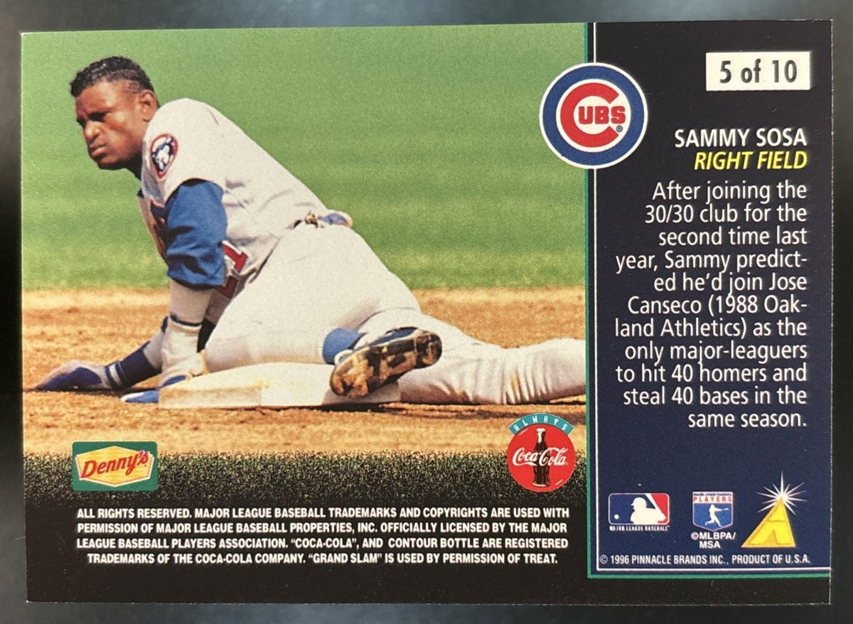 1996 Pinnacle Denny's Holograms Sammy Sosa Grand Slam #5 Chicago Cubs