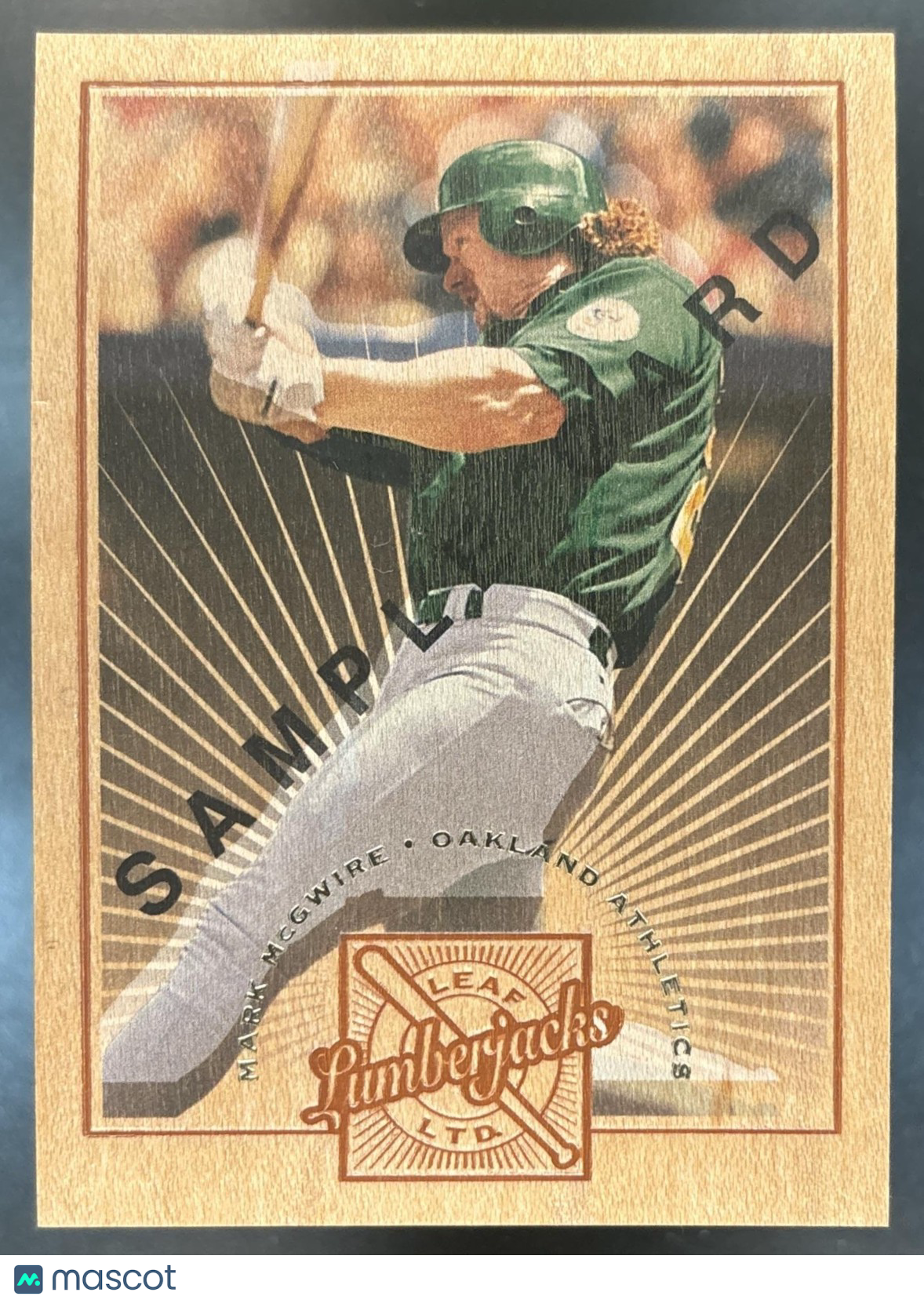 1996 Leaf Limited Mark McGwire Lumberjacks Sample /5000 #10 Oakland Athletics