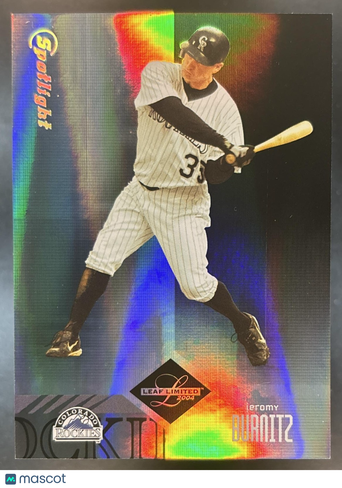 2004 Leaf Limited Jeromy Burnitz Silver Spotlight /50 #62 Colorado Rockies