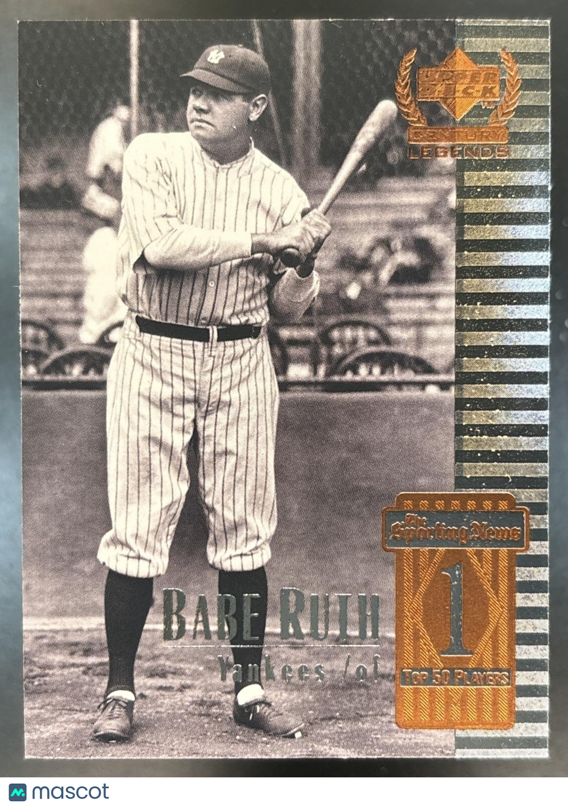 1999 Upper Deck Century Legends Sample Babe Ruth #1 New York Yankees