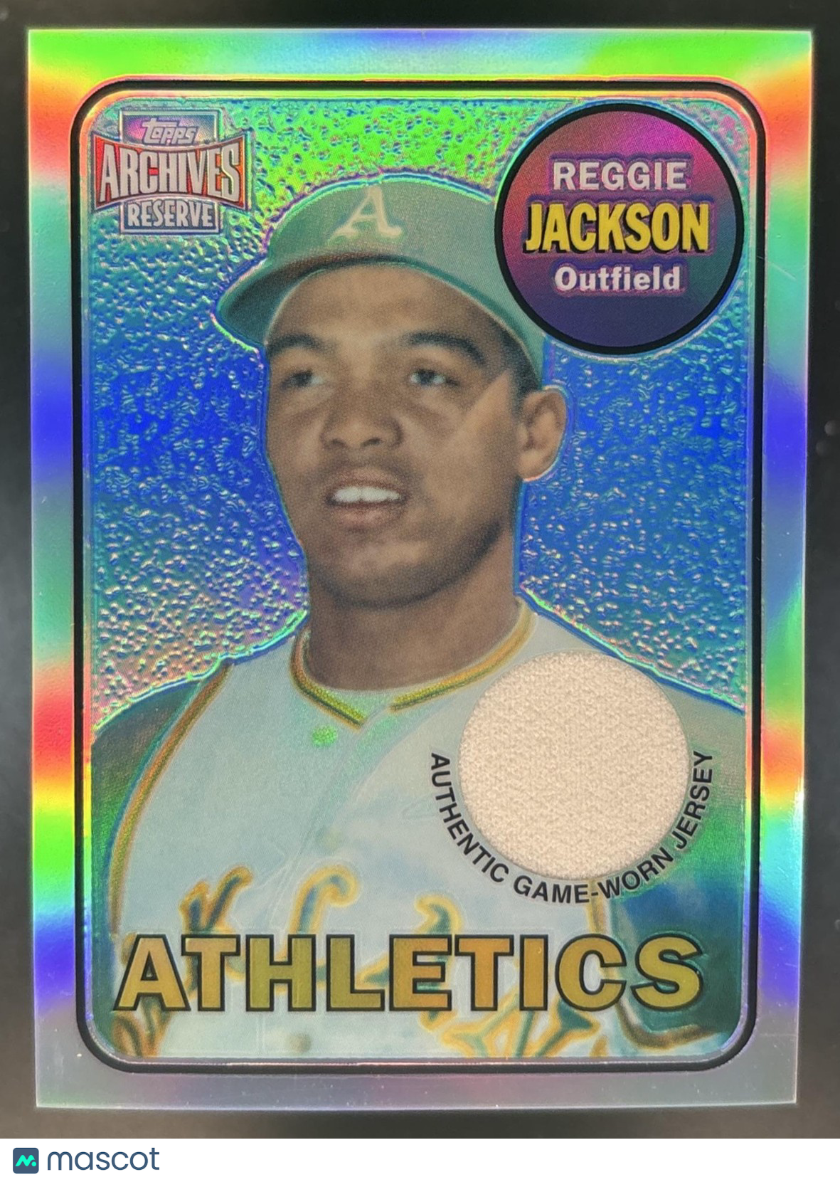 2001 Topps Archives Reserve Reggie Jackson Rookie Reprint Relics Athletics