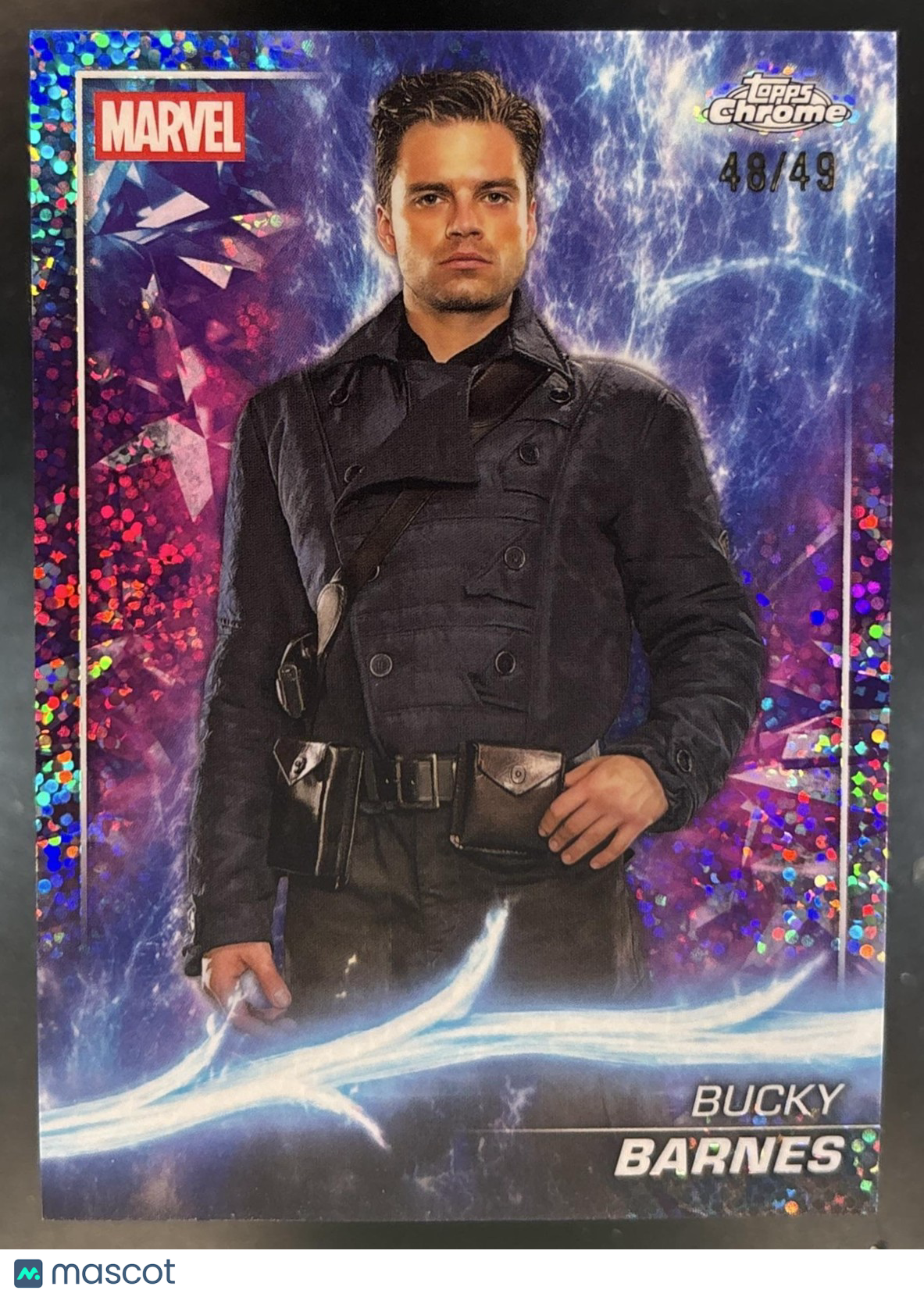 2025 Topps Chrome Marvel Studios Bucky Barnes /49 #26 Captain America: Avenger