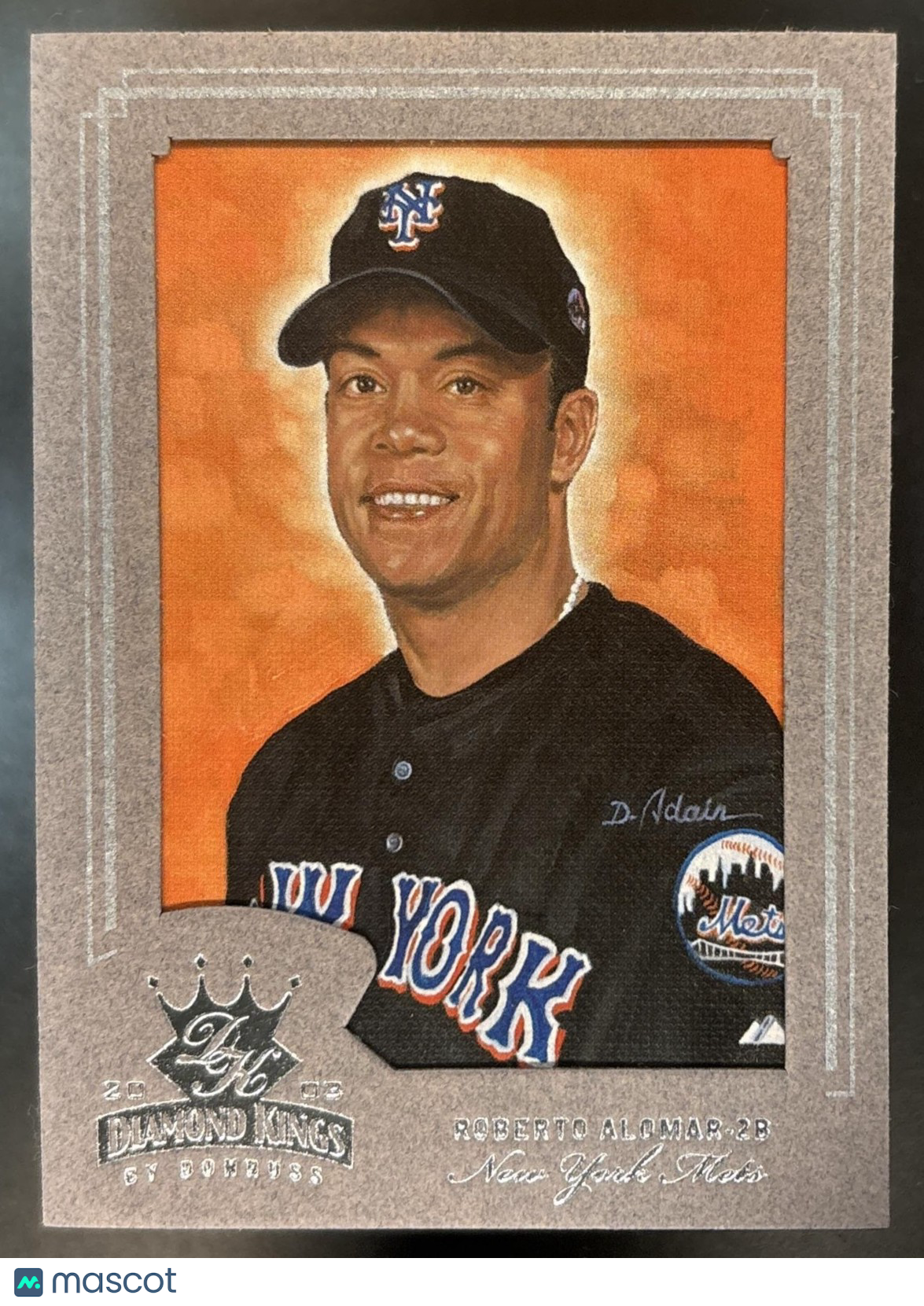 2003 Donruss Diamond Kings Roberto Alomar Framed Gray Silver /400 #122 Mets