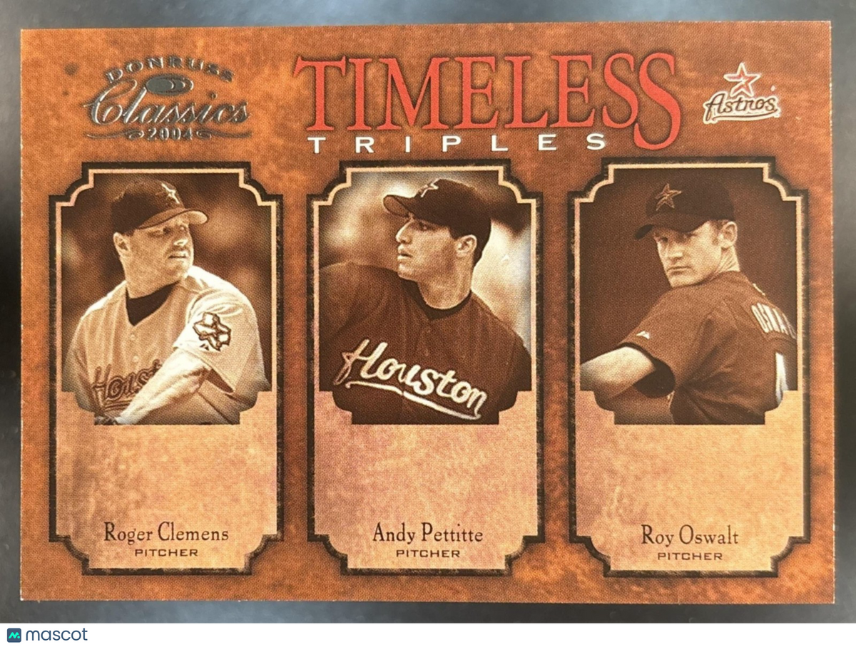 2004 Donruss Classics Roger Clemens Andy Pettitte Roy Oswalt Timeless Trip /500