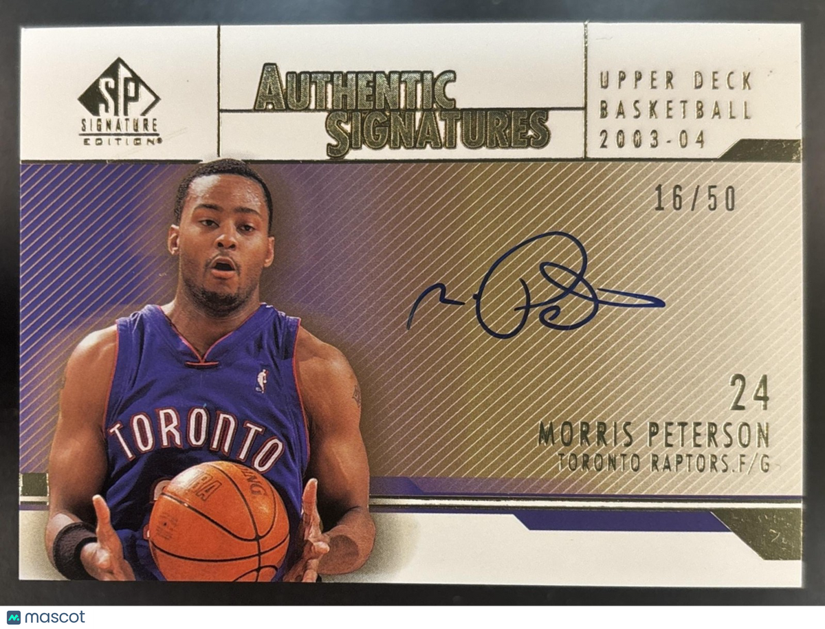 2003-04 SP Signature Edition Morris Peterson Authentic Signatures Gold /50 Auto
