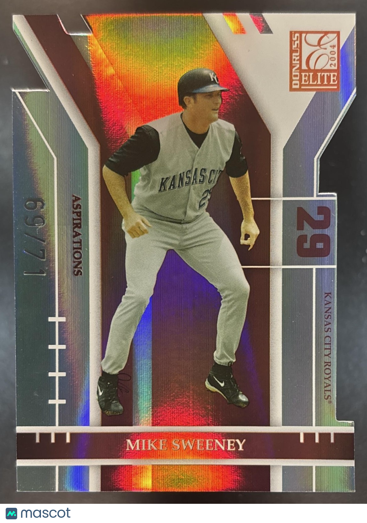 2004 Donruss Elite Mike Sweeney Aspirations /71 #33 Kansas City Royals