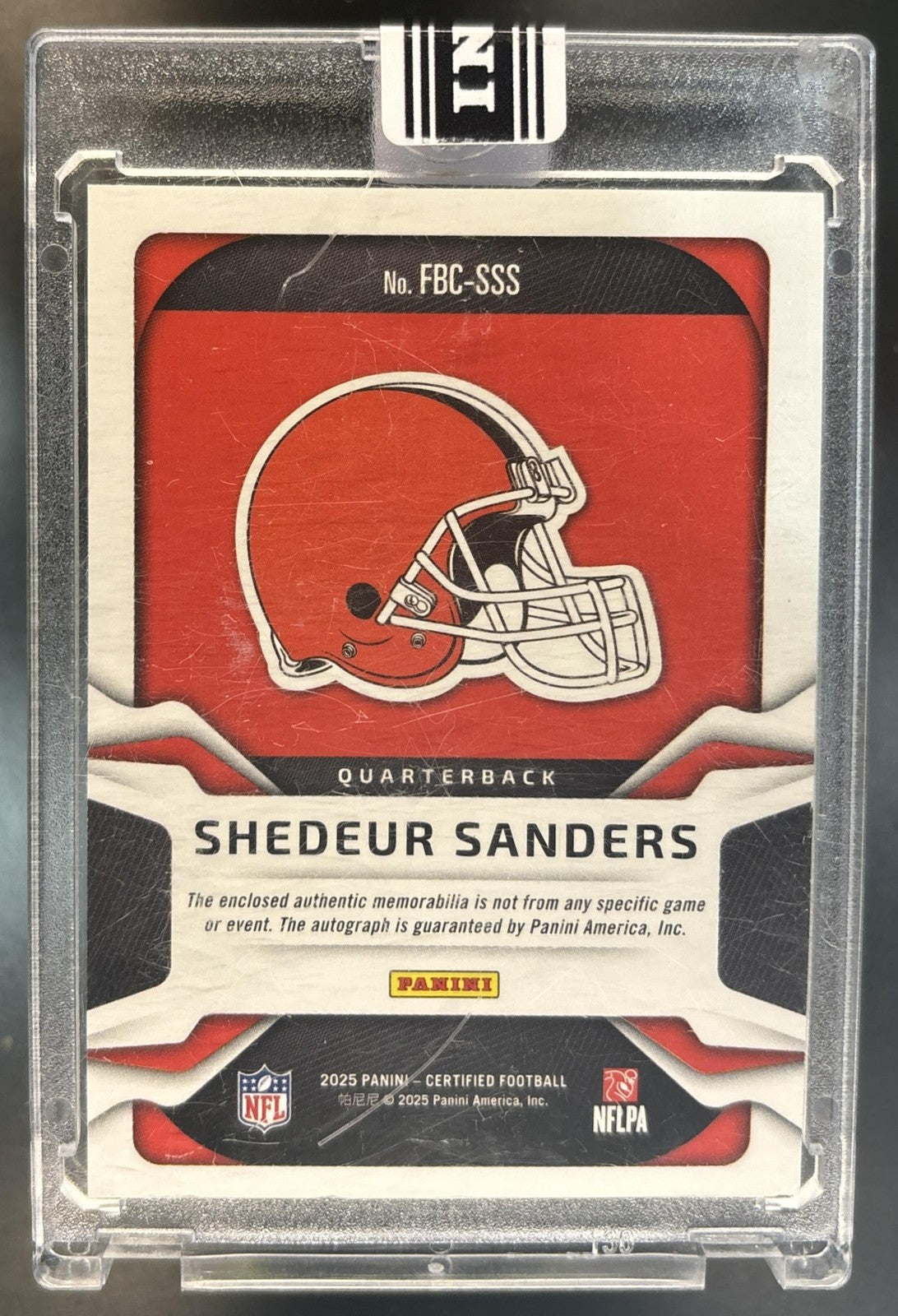 2025 Certified Shedeur Sanders Freshman Fabric Signatures Gold Etch /10 RC Auto