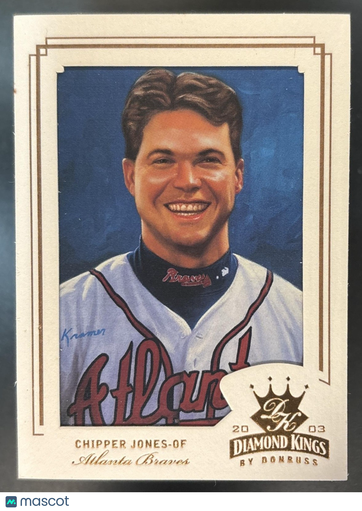 2003 Donruss Diamond Kings Chipper Jones #82 Atlanta Braves