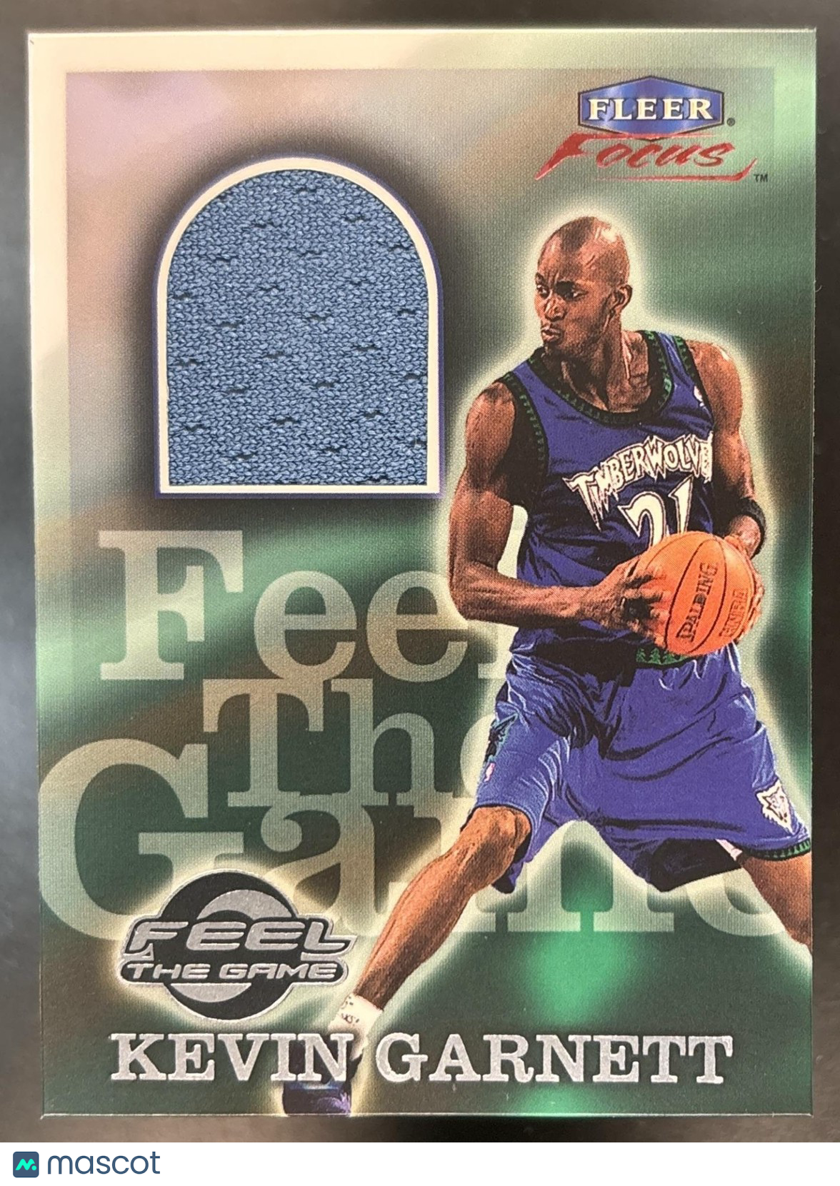 1999-00 Fleer Focus Kevin Garnett Feel the Game Patch #NNO New Jersey Nets