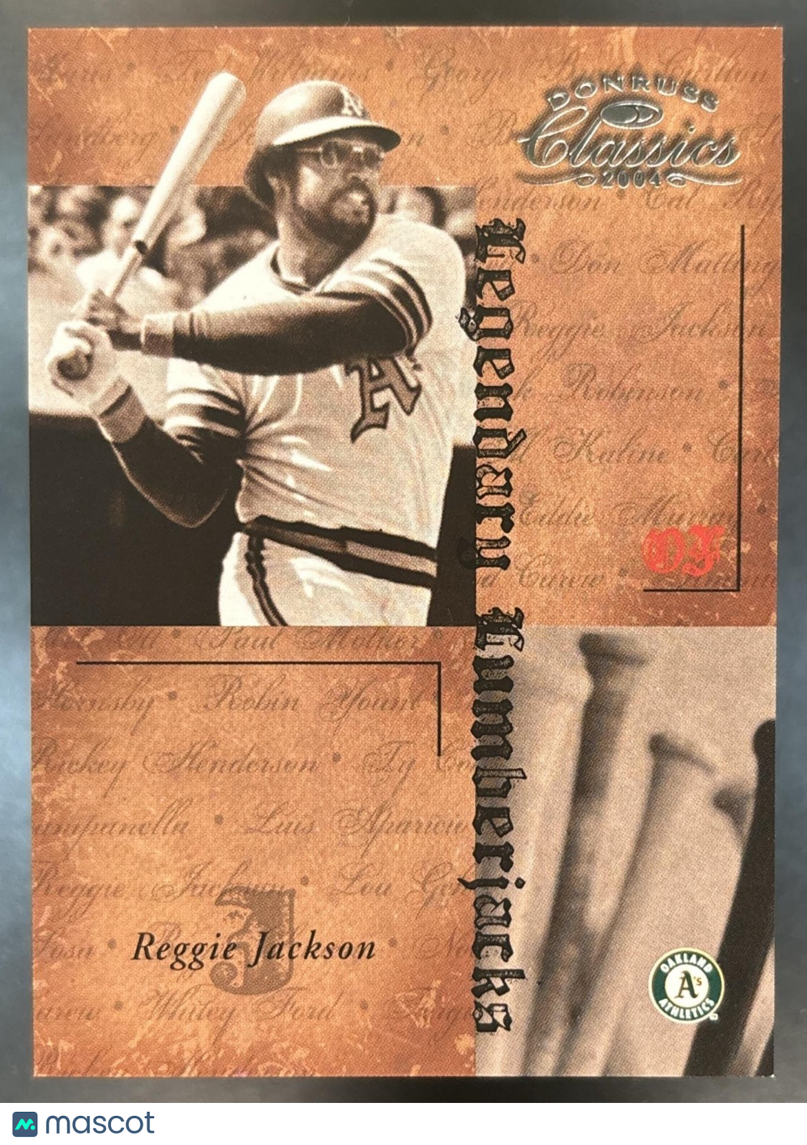 2004 Donruss Classics Reggie Jackson Legendary Lumberjacks /1000 Athletics