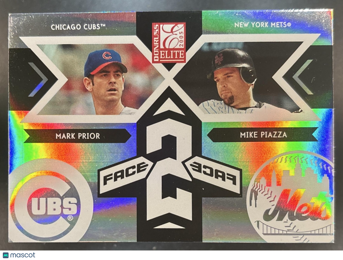 2005 Donruss Elite Mark Prior Mike Piazza Face 2 /1500 Cubs New York Mets
