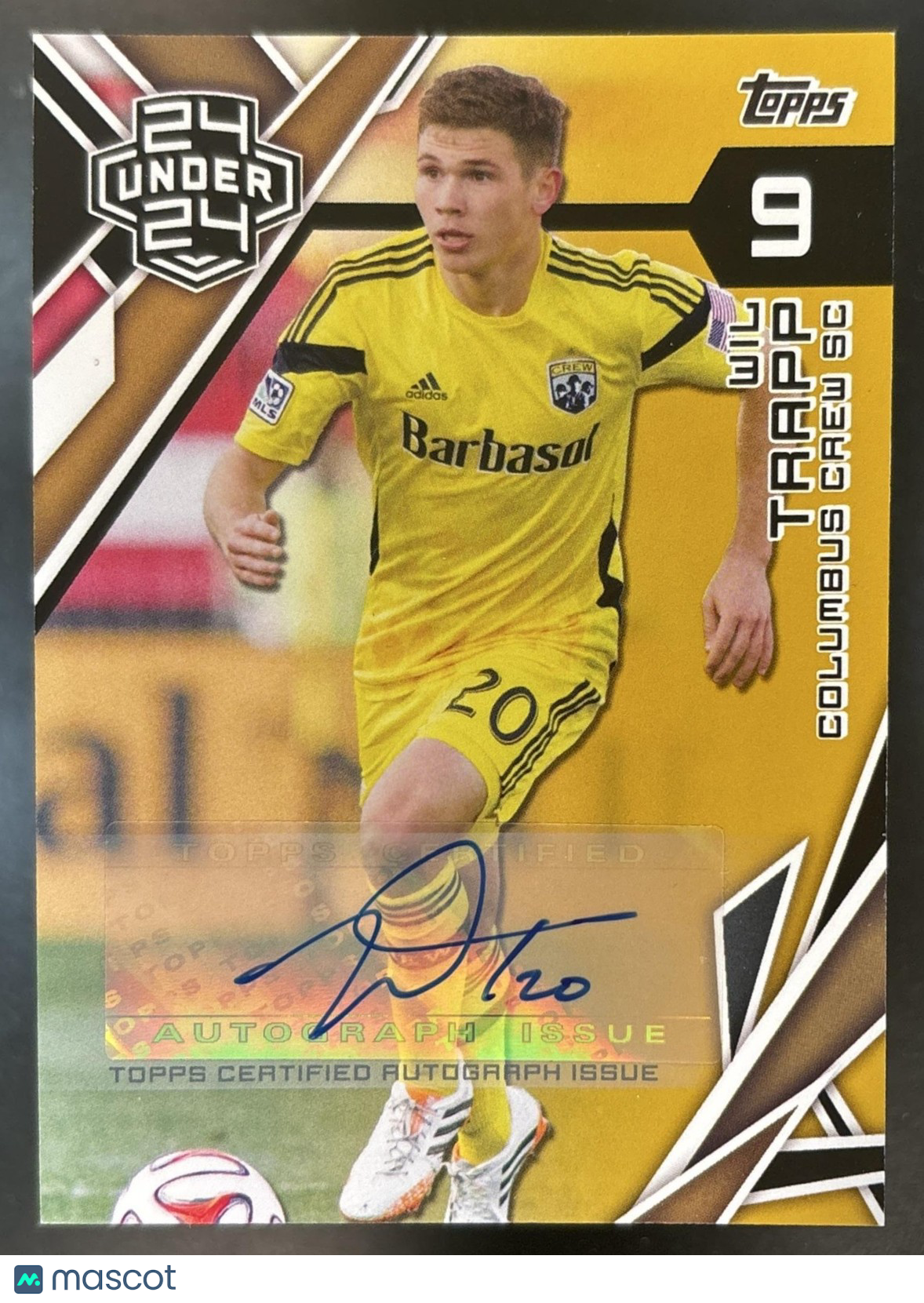 2015 Topps MLS Wil Trapp Auto Gold /25 #162