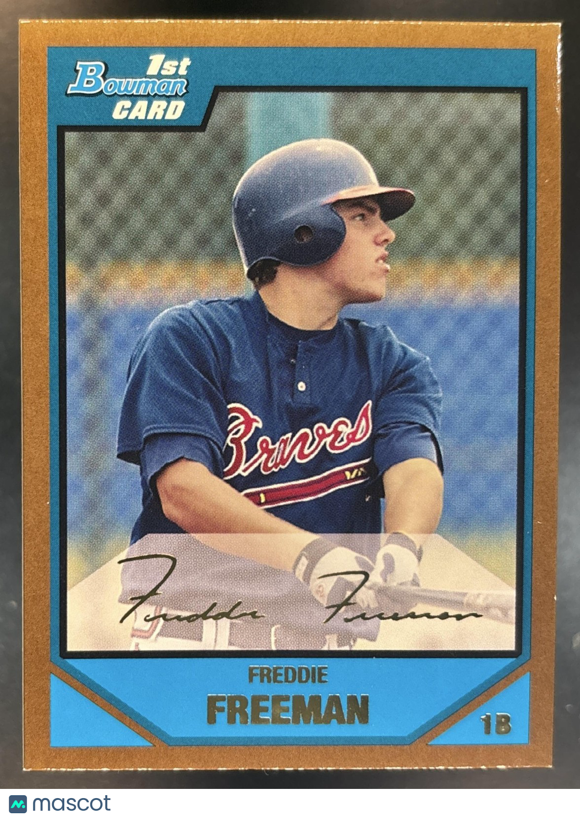 2007 Bowman Draft Picks & Prospects Freddie Freeman Gold #BDPP12 Atlanta Braves