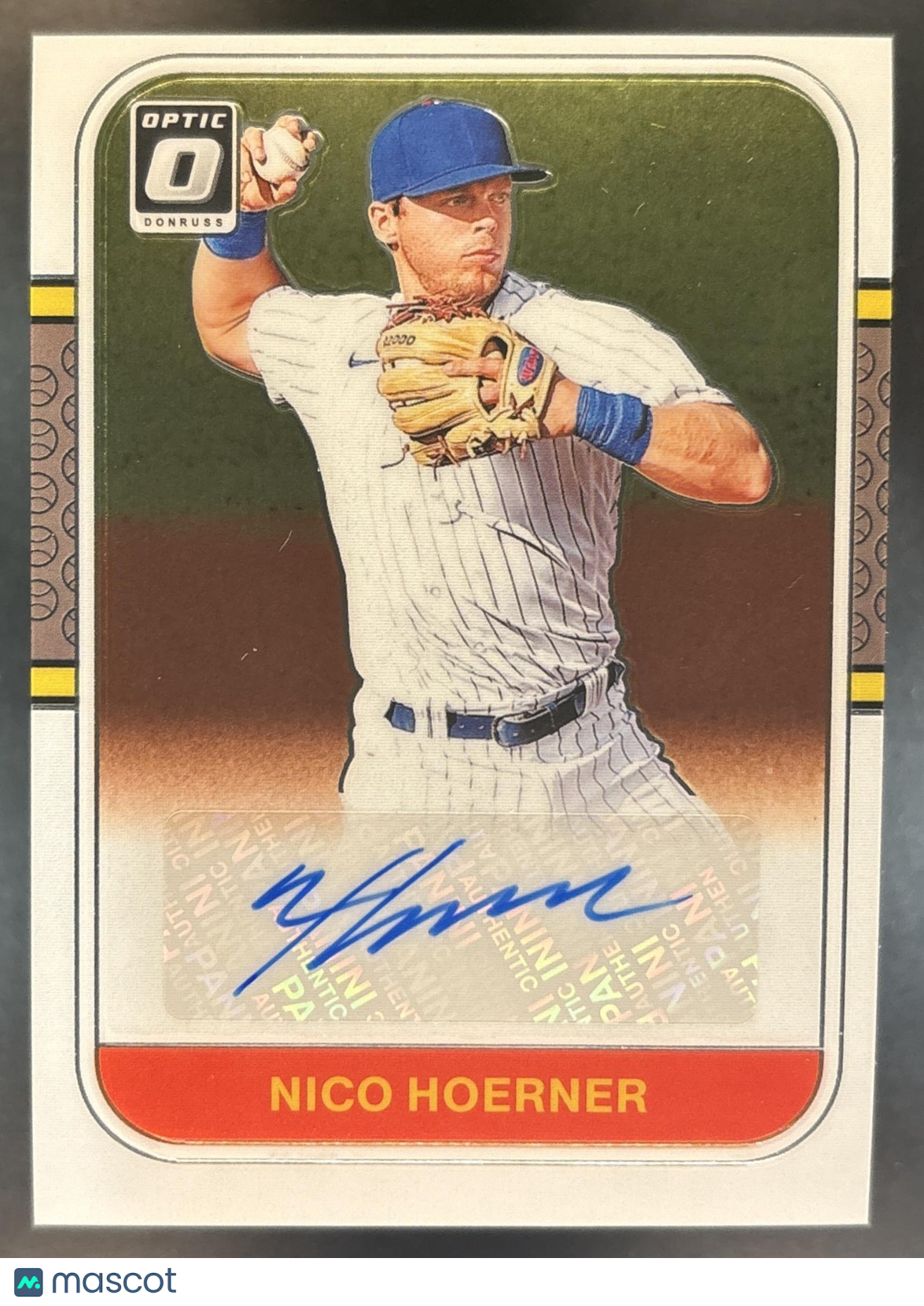 2021 Panini Donruss Optic Nico Hoerner Retro 1987 Signatures Auto Chicago Cubs
