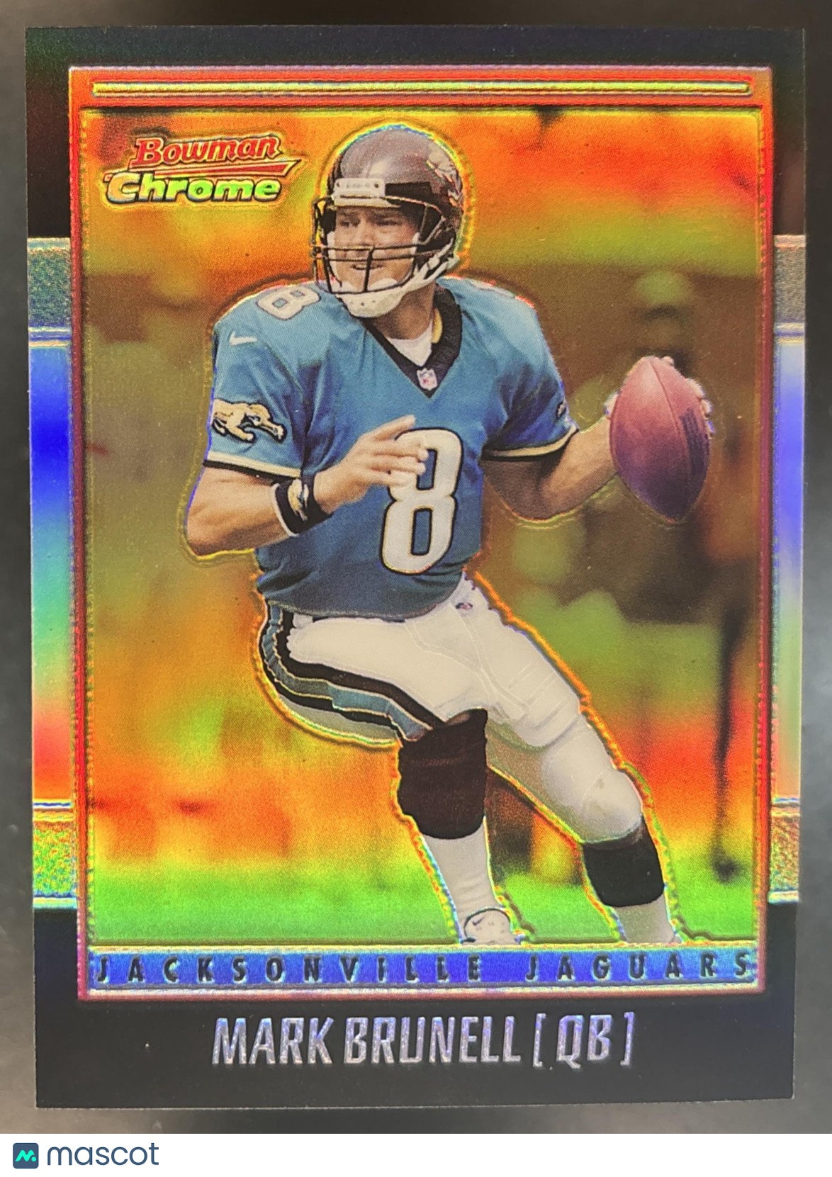 2001 Bowman Chrome Mark Brunell Gold Refractor /99 #87 Jacksonville Jaguars