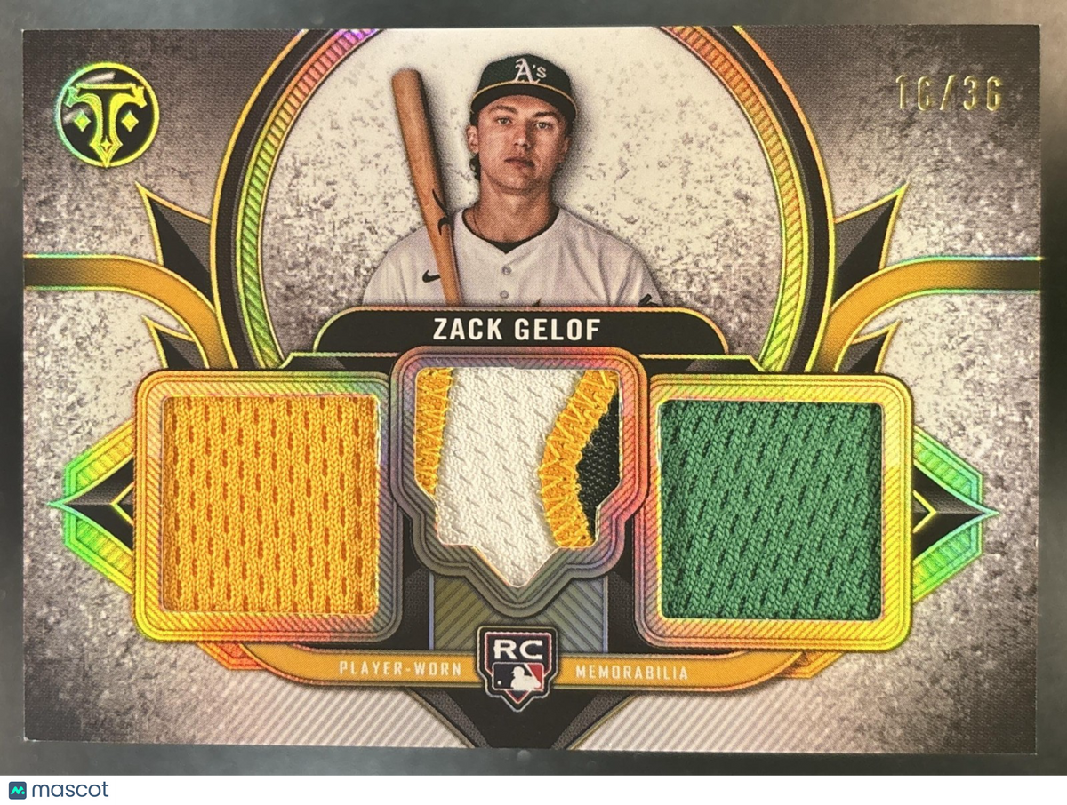 2024 Topps Triple Threads Zack Gelof Rookie Team Relics /36 RC Athletics