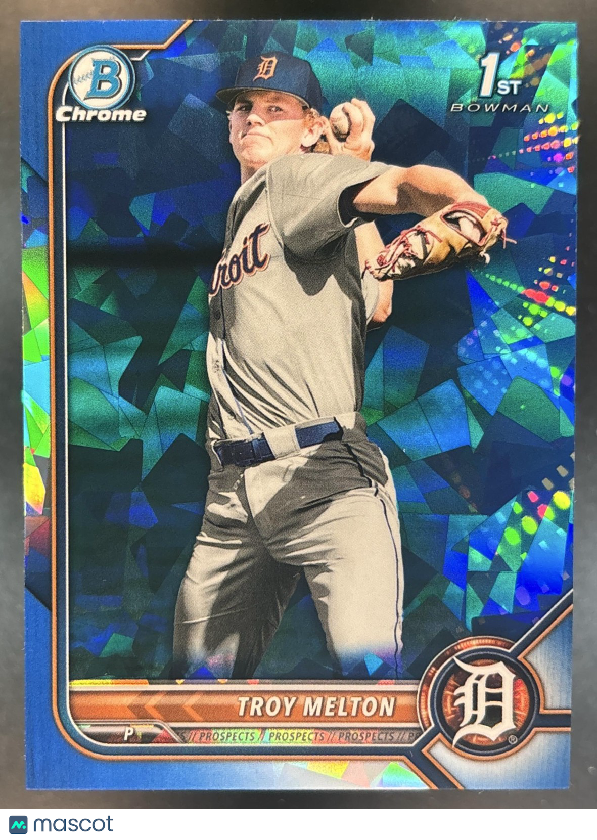 2022 Bowman Draft Sapphire Troy Melton Chrome #BDC-118 1st Prospect Tigers