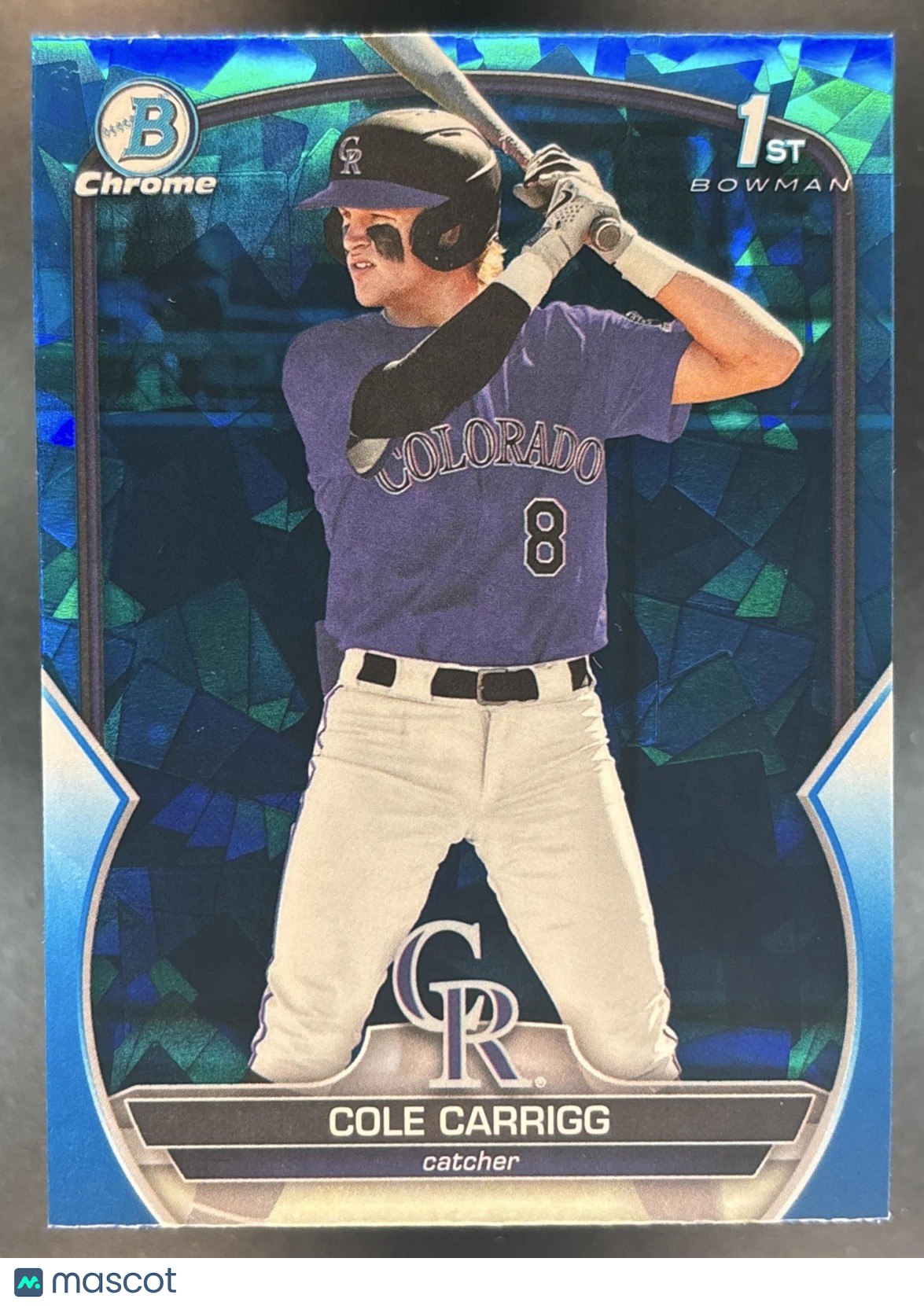 2023 Bowman Draft Sapphire Cole Carrigg Chrome #BDC-151 1st Prospect Rockies