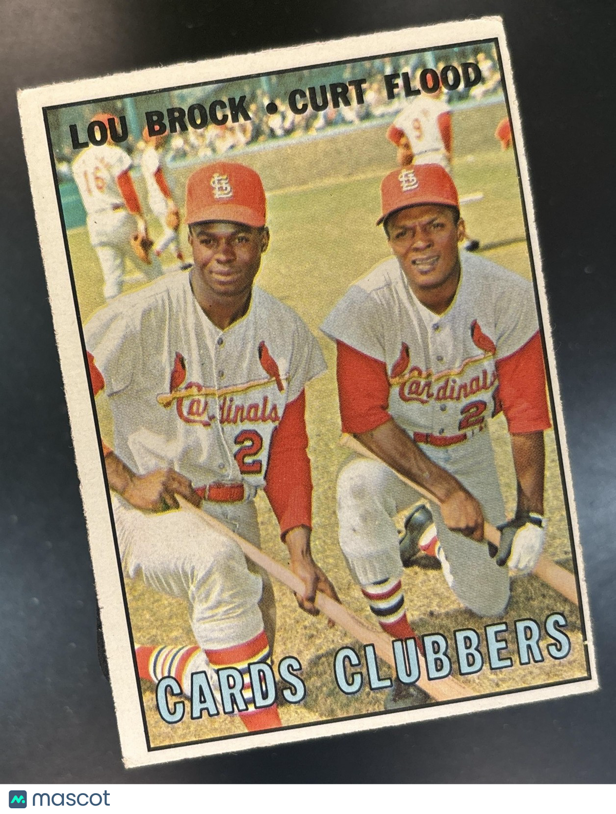 1967 Topps Cards Clubbers Lou Brock Curt Flood C #63 St. Louis Cardinals