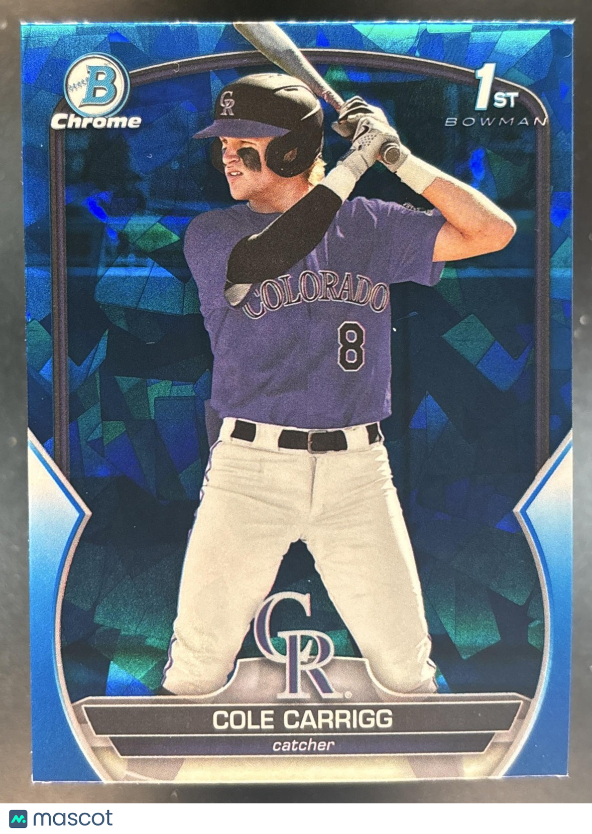2023 Bowman Draft Sapphire Cole Carrigg Chrome #BDC-151 1st Prospect Colorado