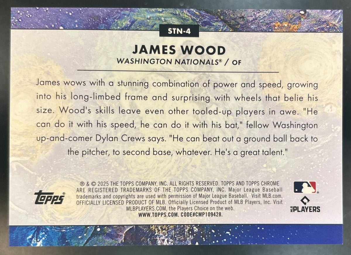 2025 Topps Cosmic Chrome James Wood Stars in the Night RC Washington Nationals