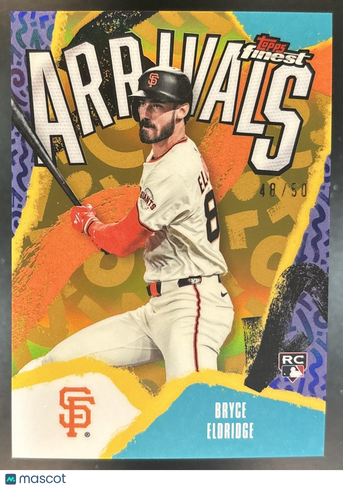 2026 Topps Finest Bryce Eldridge Arrivals Gold /50 #A-4 RC San Francisco Giants
