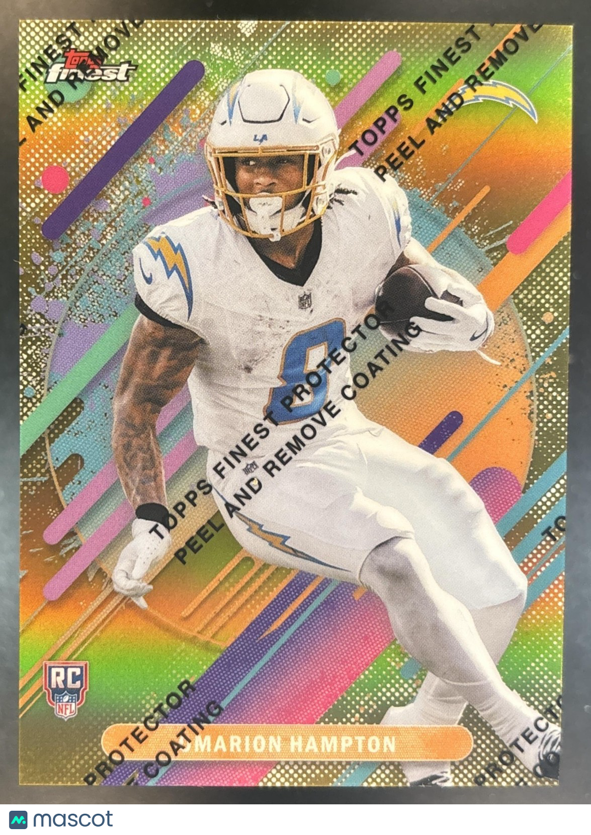 2025 Topps Finest Omarion Hampton Gold Refractor /20 #208 RC Chargers