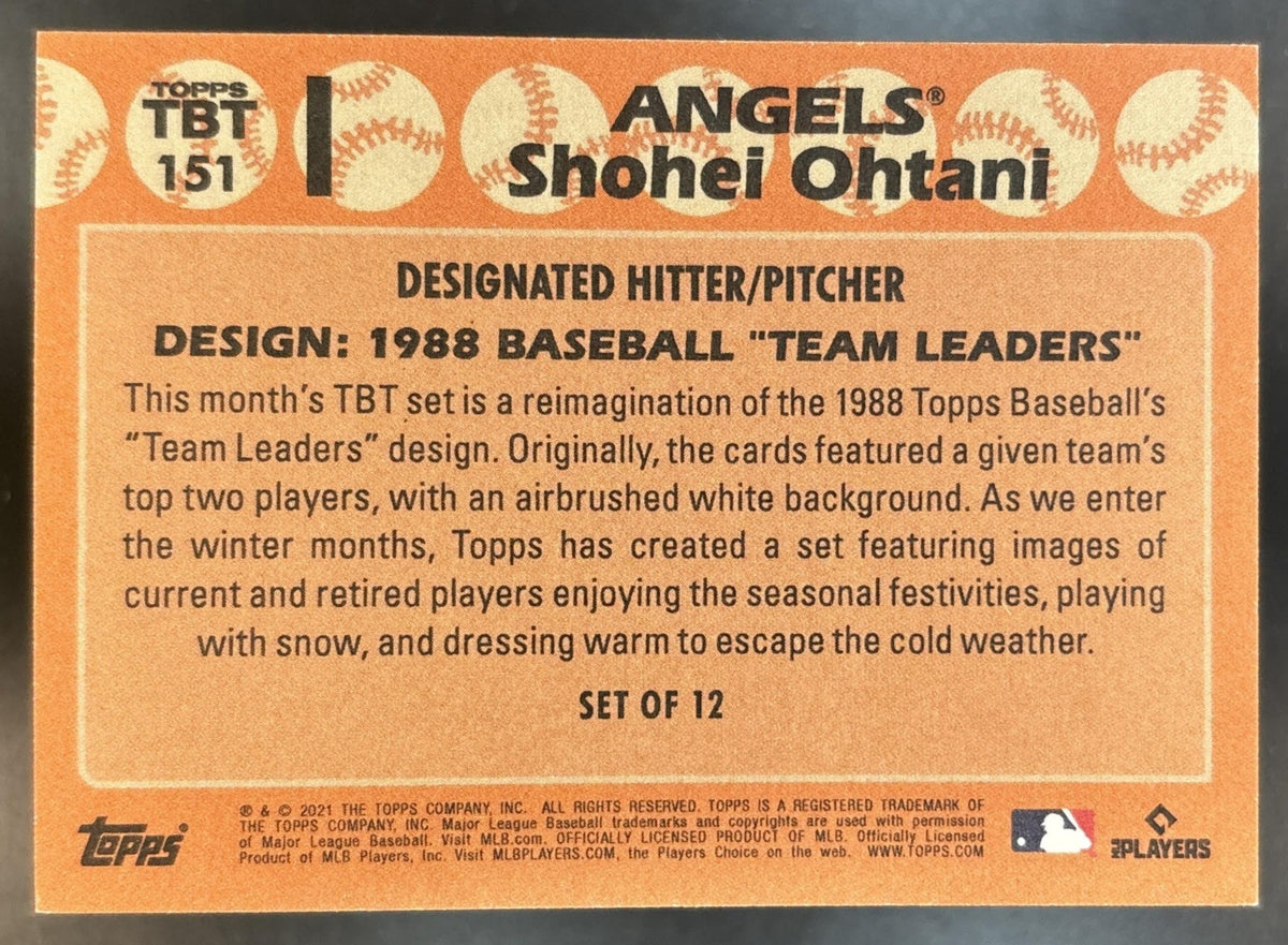 2021 Topps Throwback Thursday Shohei Ohtani #151 Los Angeles Angels