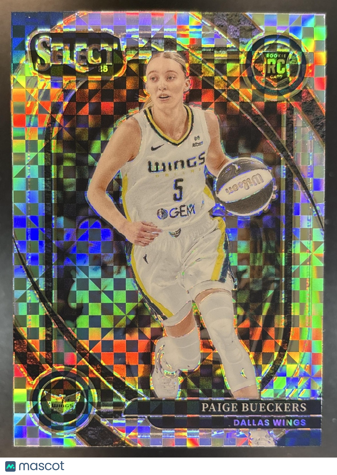 2025 Panini WNBA Select Paige Bueckers Courtside Checkerboard #206 RC Wings