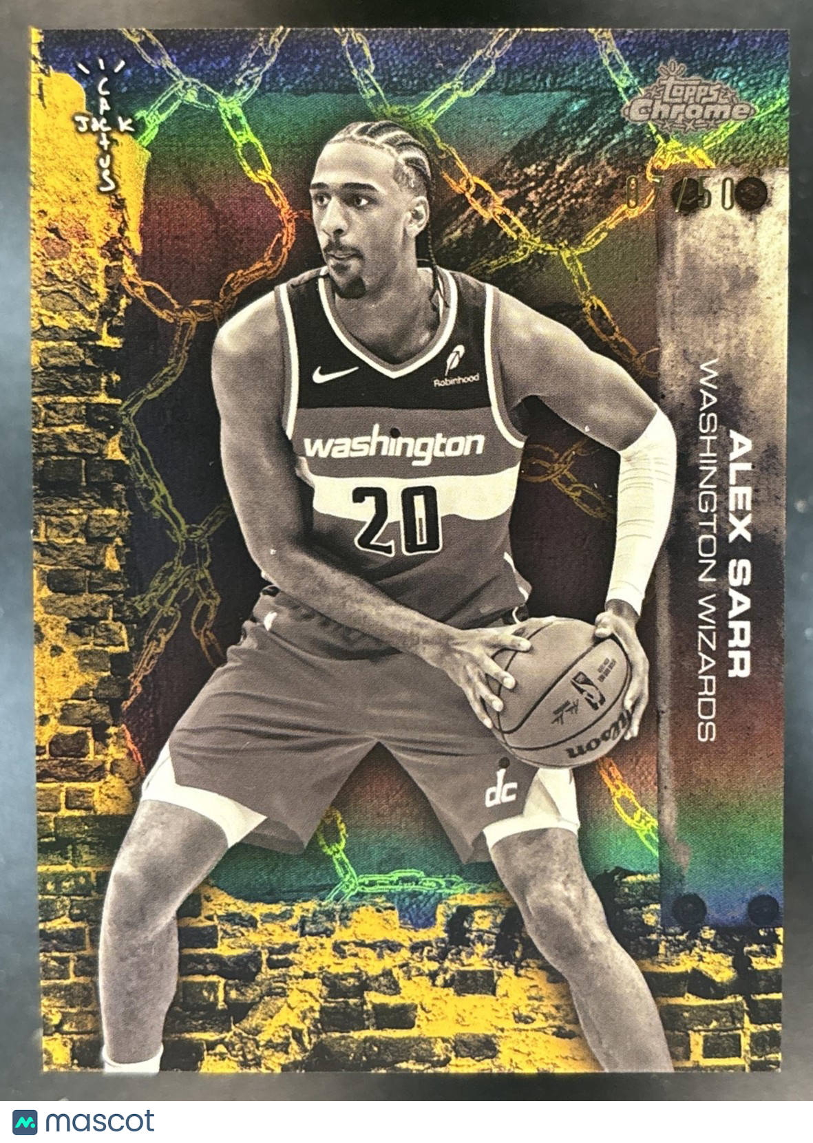 2025-26 Topps Chrome x Cactus Jack Alex Sarr Gold /50 #29 Washington Wizards