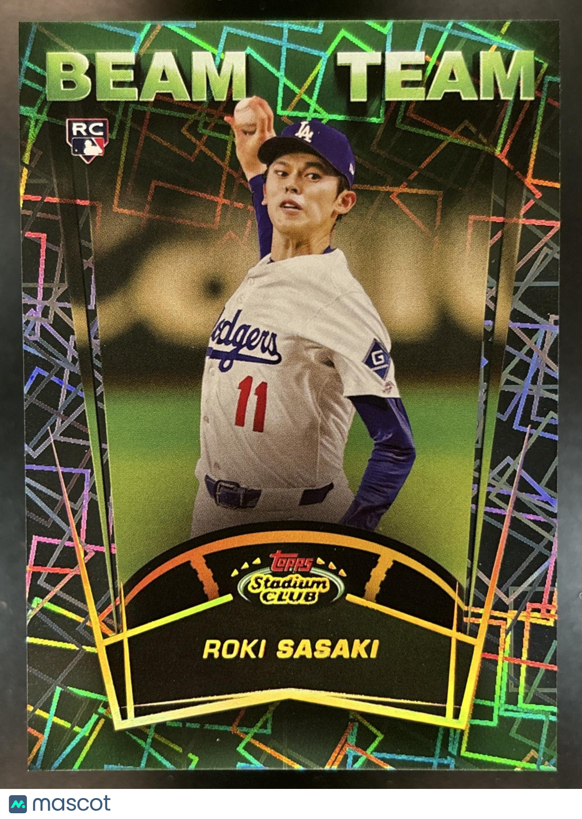 2025 Topps Stadium Club Roki Sasaki Beam Team #BT-1 RC Los Angeles Dodgers