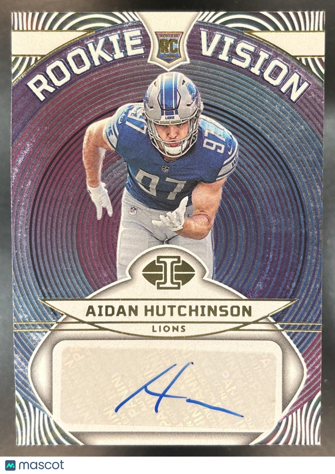 2022 Illusions Aidan Hutchinson Rookie Vision Signatures /99 RC Auto Lions