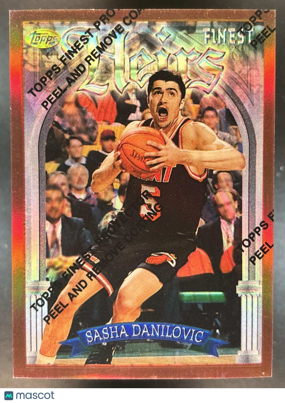 1996-97 Topps Finest Sasha Danilovic Bronze Refractor #198 Miami Heat
