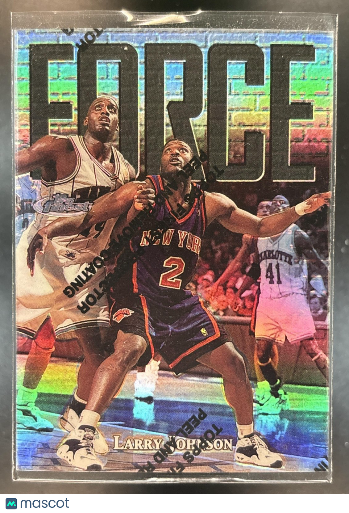 1997-98 Topps Finest Larry Johnson Refractor /1090 #139 Silver New York Knicks