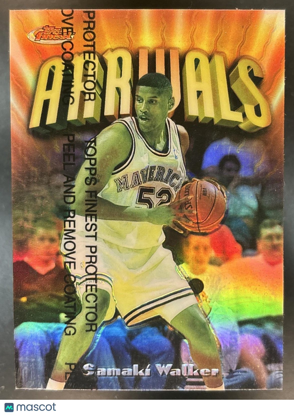 1997-98 Topps Finest Samaki Walker Refractor #190 Bronze Dallas Mavericks
