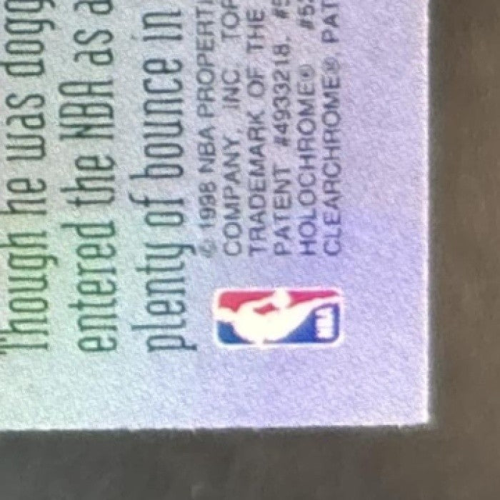 1997-98 Topps Finest Samaki Walker Refractor #190 Bronze Dallas Mavericks