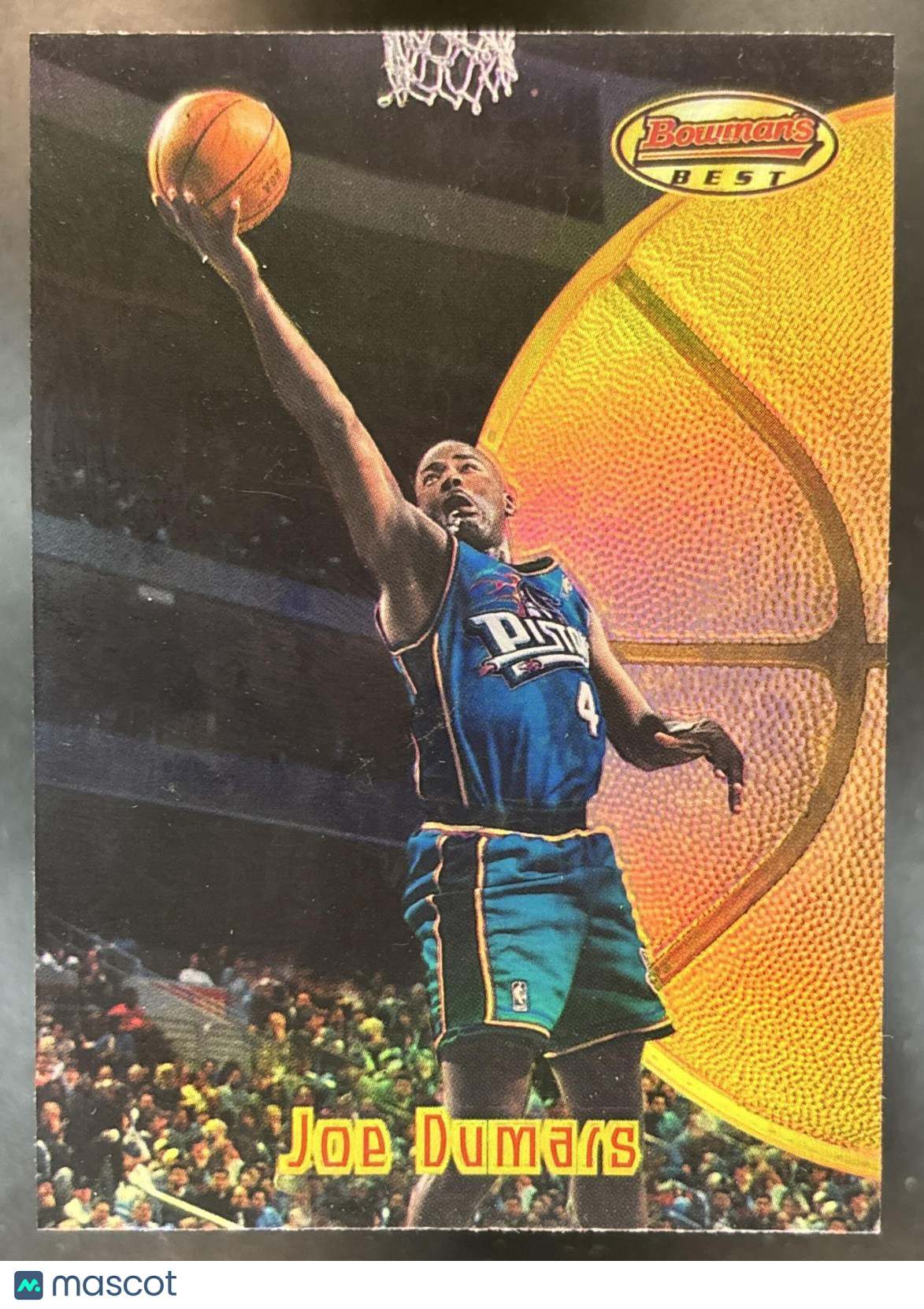 1997-98 Bowman's Best Joe Dumars Refractor #21 Detroit Pistons