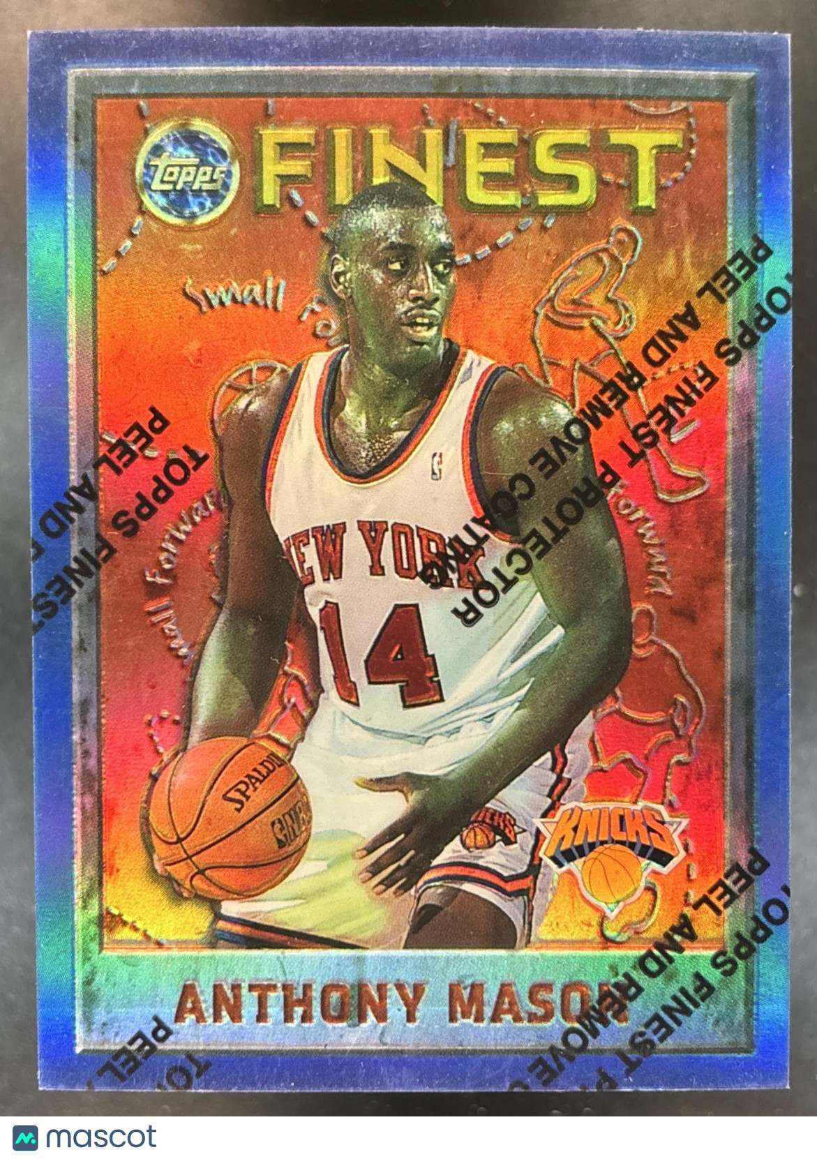 1995-96 Topps Finest Anthony Mason Refractor #184 New York Knicks