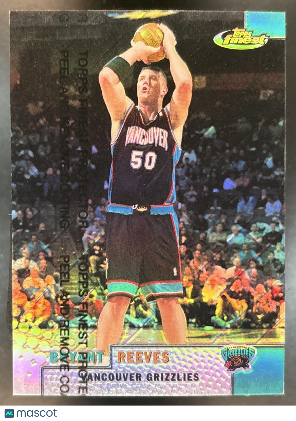 1999-00 Topps Finest Bryant Reeves Refractor #145 Vancouver Grizzlies