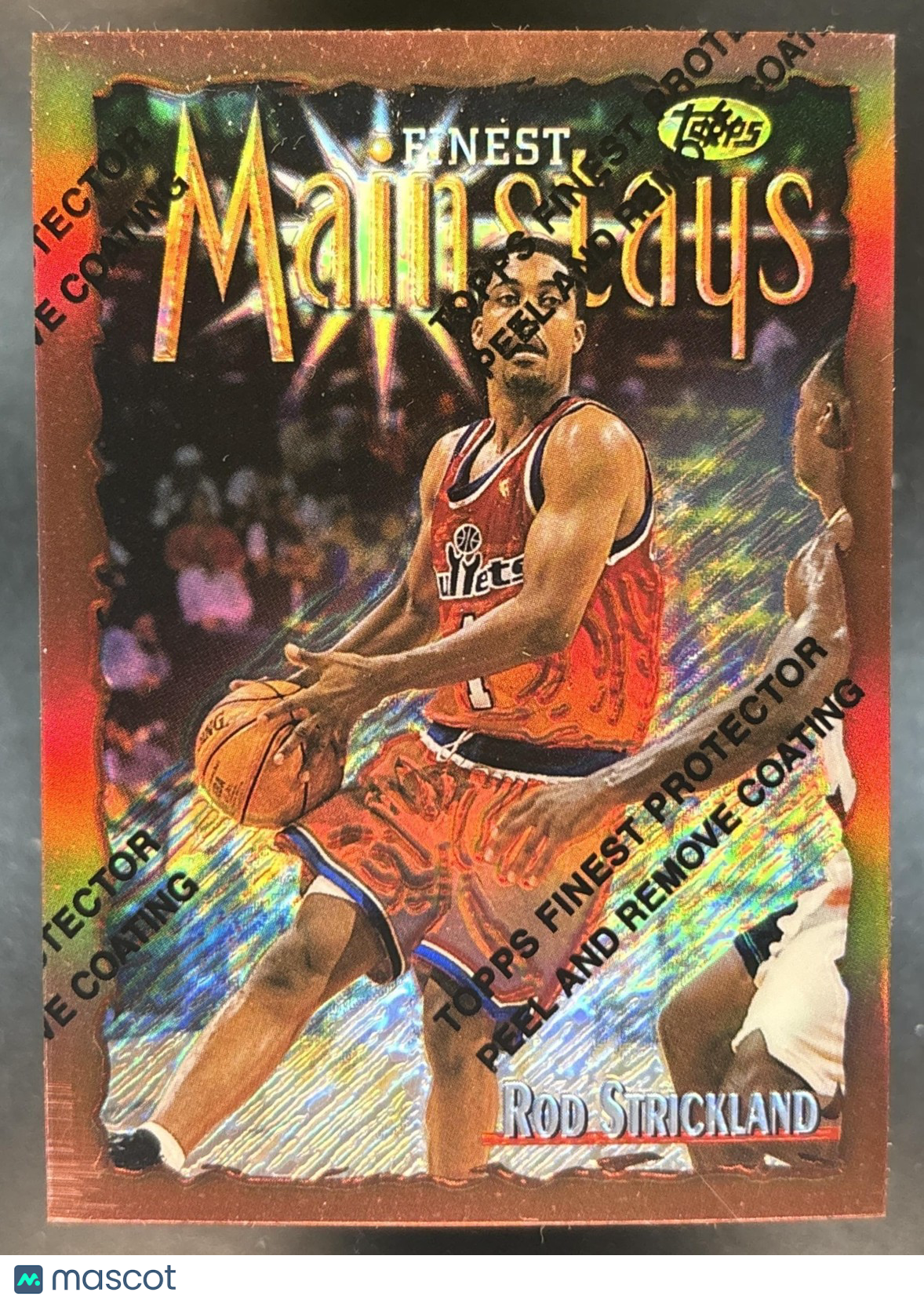 1996-97 Topps Finest Rod Strickland Bronze Refractor #206 Washington Bullets