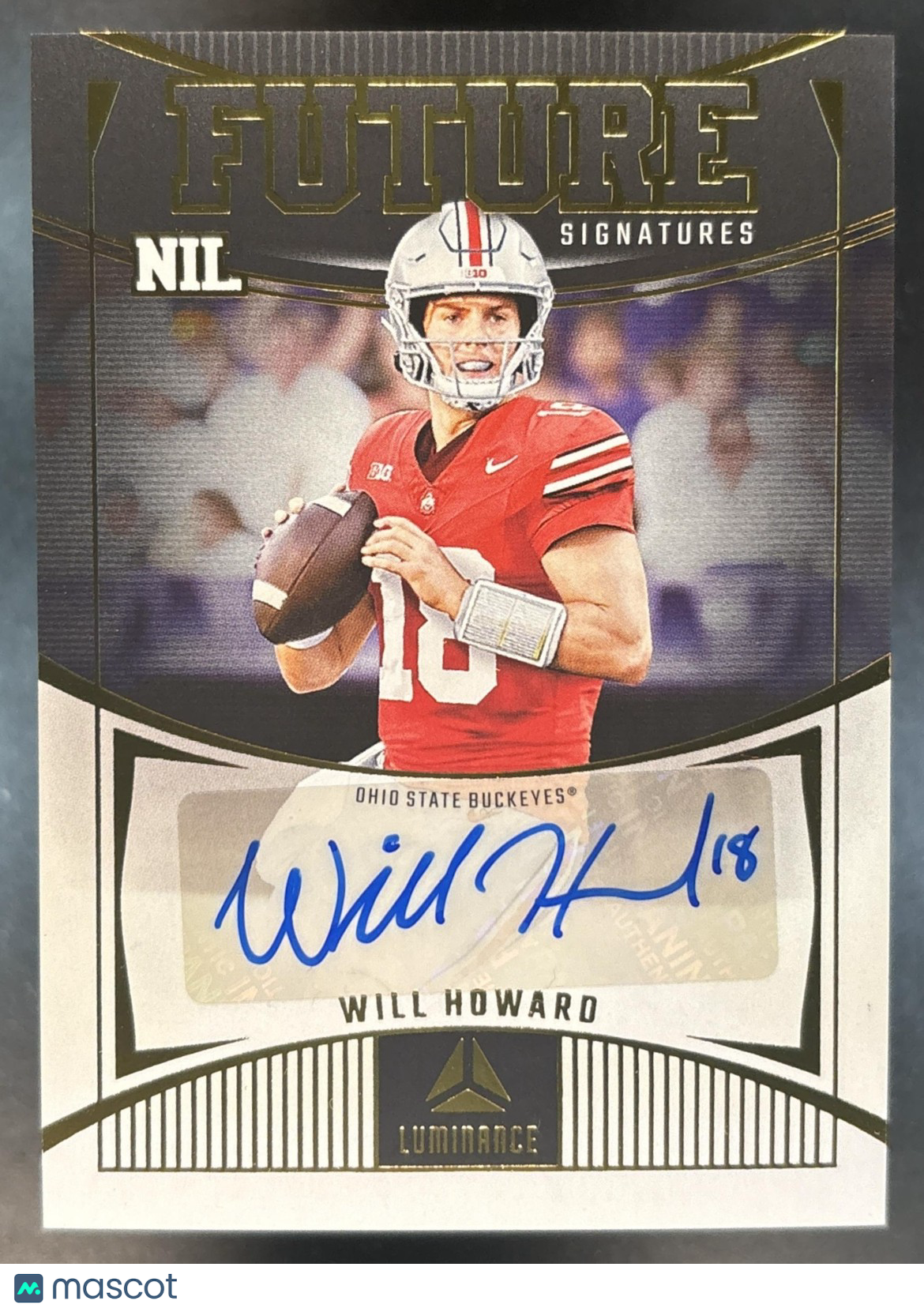 2024 Panini Luminance Will Howard Future SIgnatures NIL Auto Ohio State Buckeyes