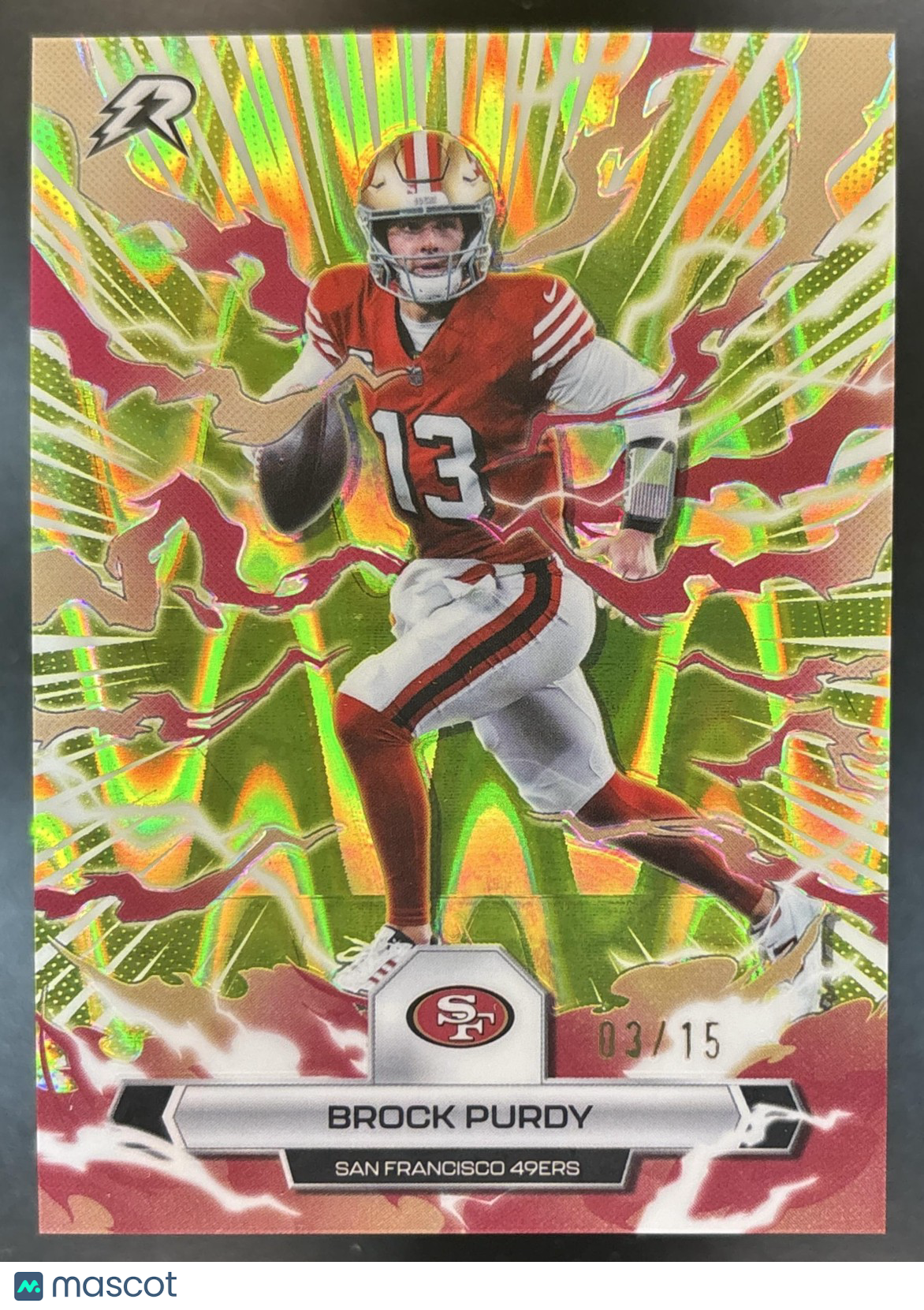 2025 Topps Resurgence Brock Purdy Lime Green Power Surge /15 San Francisco 49ers