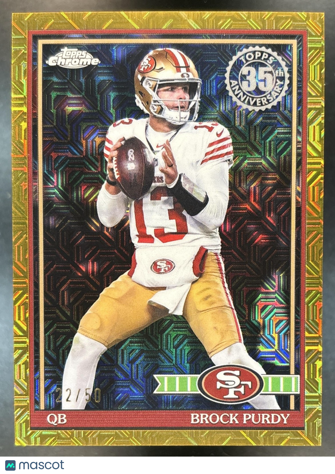 2026 Topps Brock Purdy 1991 Chrome Gold Mojo /50 #91TC-3 San Francisco 49ers