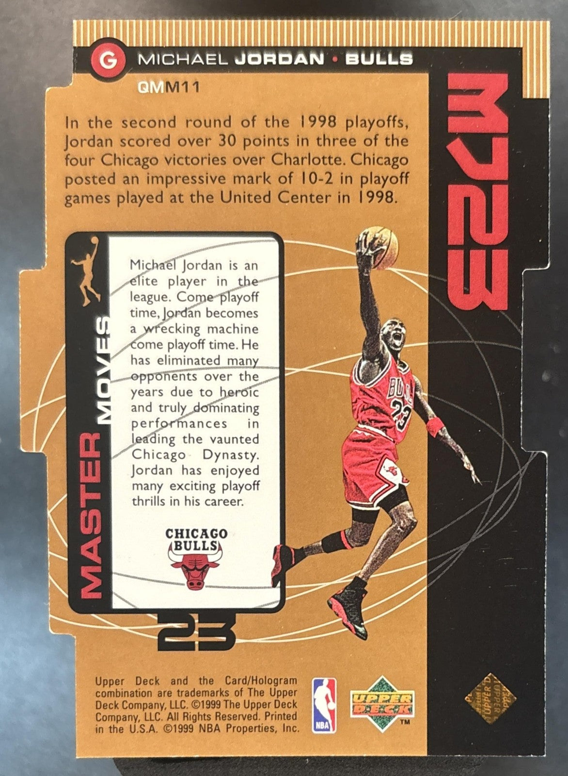 1998-99 Upper Deck Michael Jordan MJ23 Tier 1 Quantum Bronze /2300 #QMM11 Bulls