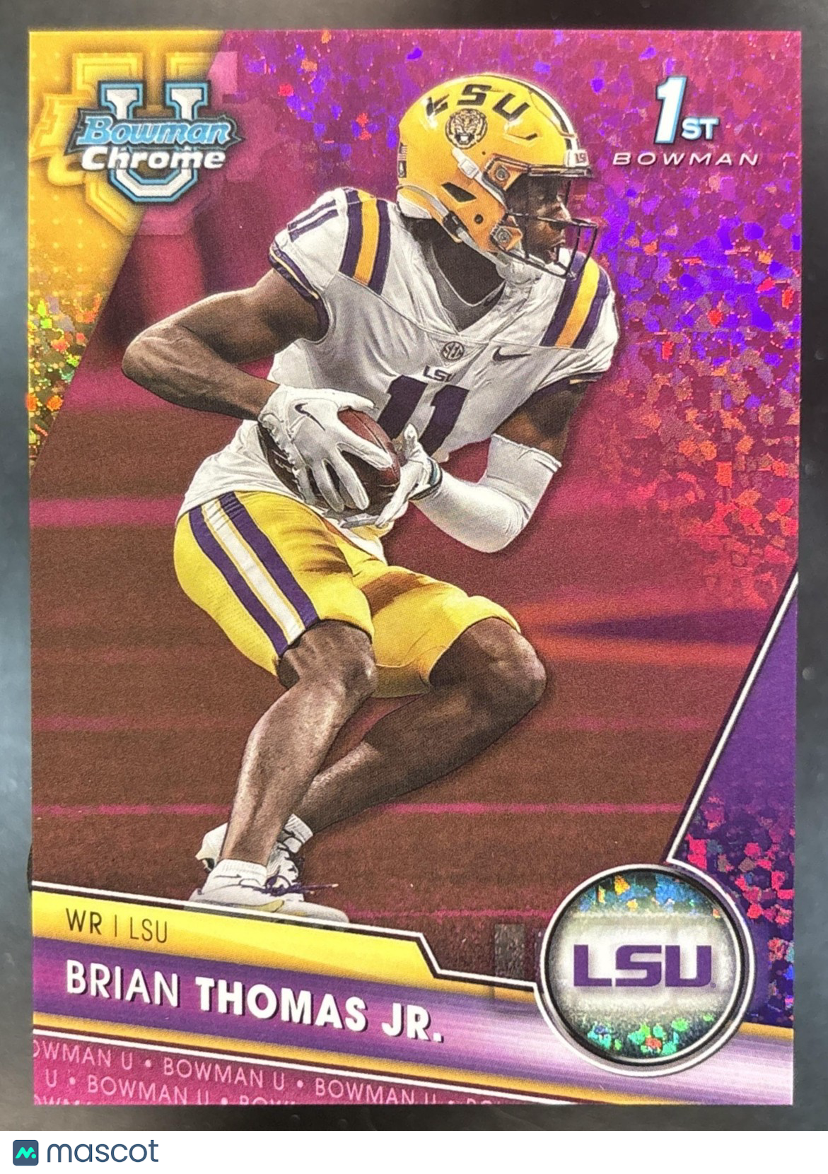 2023 Bowman University Chrome Brian Thomas Jr. Fuschia Mini Diamond /150 Tigers