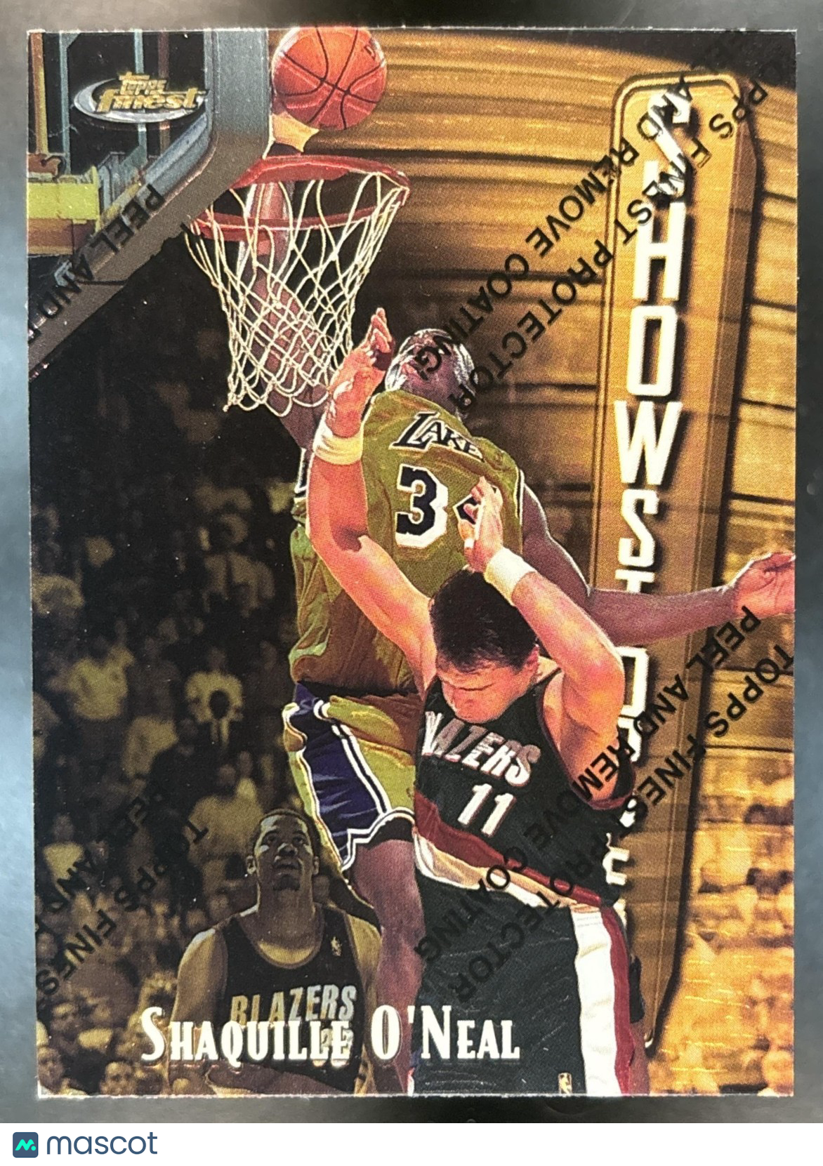 1997-98 Topps Finest Shaquille O'Neal #309 Gold Los Angeles Lakers