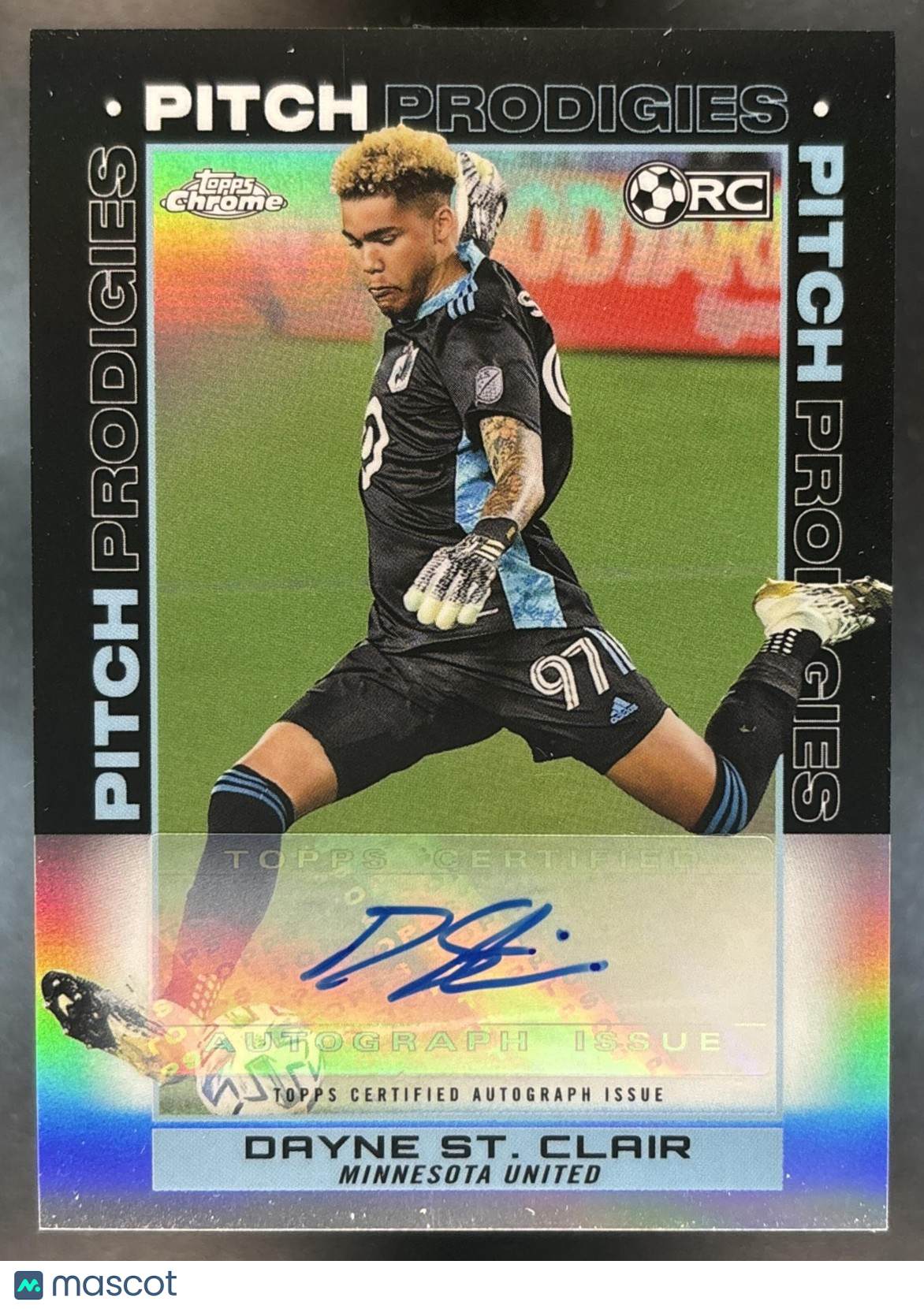 2021 Topps Chrome MLS Dayne St. Clair Auto Refractor #184 Minnesota United FC