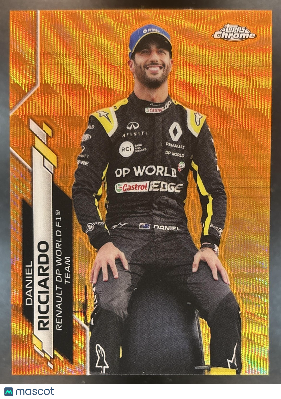 2020 Topps Chrome Formula 1 Daniel Ricciardo Orange Wave /25 #182 F1 Driver